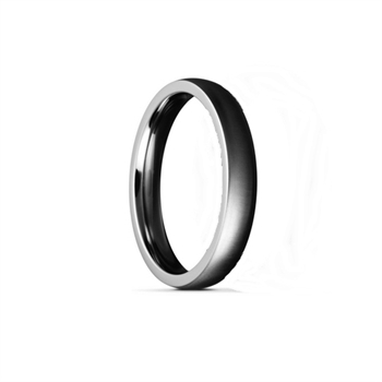 1 stk smal Titanium Vielsesring, med matpoleret overflade, 4 mm bred