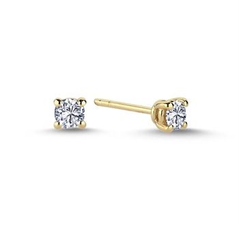 14 kt guld The One ørestikkere med i alt 0,36 ct Diamant Wesselton SI