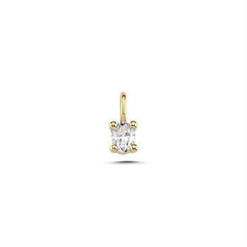 14 kt guld The One Oval vedhæng med i alt 0,13 ct Diamant Wesselton SI