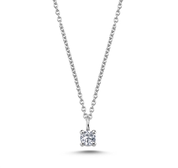 14 kt hvidguld The One vedhæng med i alt 0,18 ct Diamant Wesselton SI