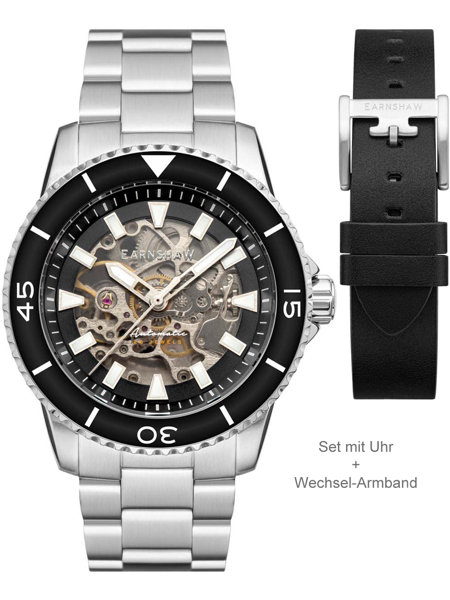 THOMAS EARNSHAW Ammiraglio Wallis Orologio Automatico Scheletrato - Cassa Acciaio 42mm