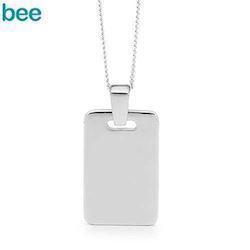Image of Sølv Dog tag / navne plade